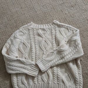 Princess Polly Cream Cable Knit Sweater